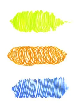 Set of abstract bright hand drawing textures for design Stock Illustration