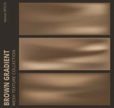 Set of abstract brown background. Coffee wave gradient banner collection. Stockillustratie