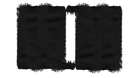Set of abstract brush strokes in the form of a frame. Stock Footage 143285289