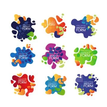 Set of abstract bubbles with place for message. Vector templates for business Stockillustratie