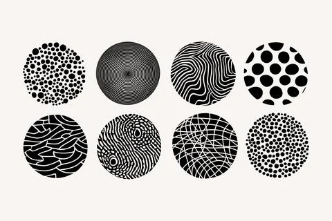 Set abstract circle elements. Rounds for graphic web design, Template for print Illustrazione stock