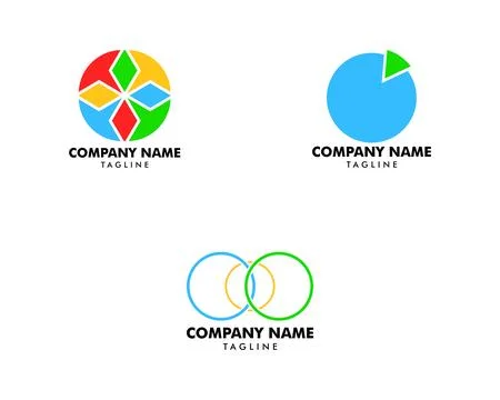 Set of Abstract circle logo Stock Illustration