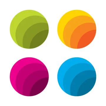 Set of abstract circle logo template Stock Illustration