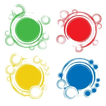 Set of Abstract Circles Badges Stock Illustration