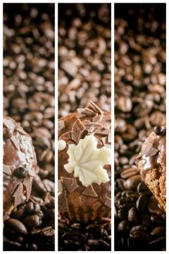 Set of abstract coffee banners. Stock Photos
