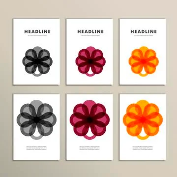 Set abstract color circle on white background Stock Illustration