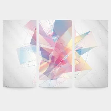 Set of Abstract colored backgrounds, triangle design vector illustration Stock Illustration