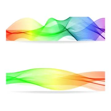 Set of abstract colored banners. Stock Illustration