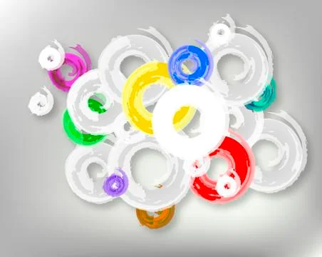 Set of abstract colored forms Stock Illustration