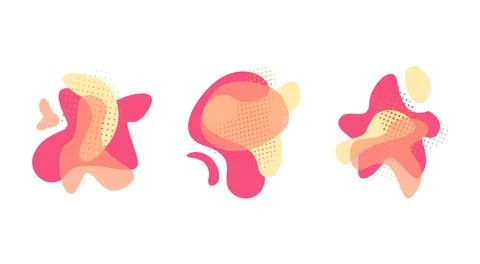 Set of abstract colored modern graphic elements Illustrazione stock