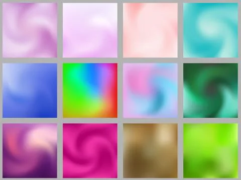 Set of abstract colorful blurred gradient mesh vector background. Element for Stock-Illustration