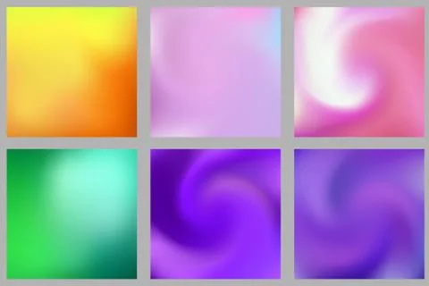 Set of abstract colorful blurred gradient mesh vector background. Element for Stock-Illustration