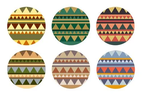 Set of abstract colorful circles in different colors for highlight Stock Illustration