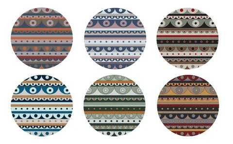 Set of abstract colorful circles in different colors for highlight Stock Illustration