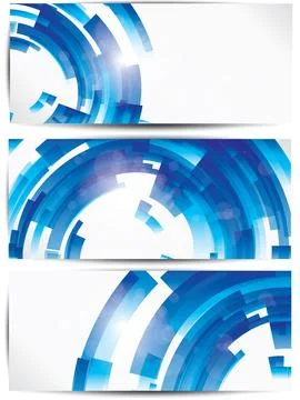 Set of abstract colorful web headers and cards. Abstract vector illustration Stock Illustration