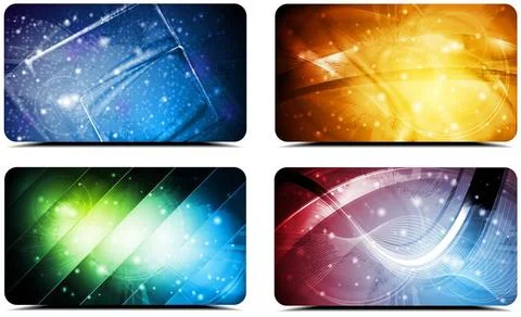 Set of abstract colourful cards. Vector background eps 10 Set of abstract ... Stock Photos