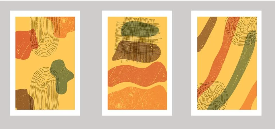 Set of abstract creative compositions Stock Illustration