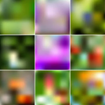 Set of Abstract Creative concept vector multicolored blurred background. For  Illustrazione stock