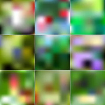 Set of Abstract Creative concept vector multicolored blurred background. For  Illustrazione stock