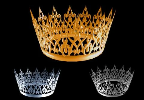 Set of abstract crown Stock Illustration