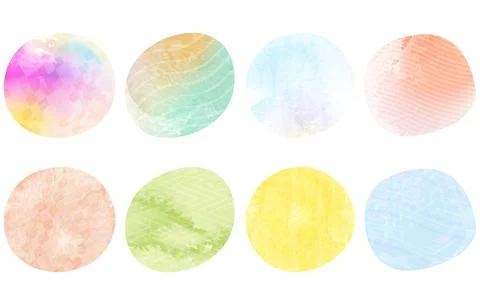 Set of Abstract cute polka dot pattern, geometric pattern and watercolor st.. Stock Illustration