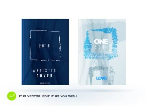 Set of abstract design of business vector brochure, template cover, playbill Stock Illustration