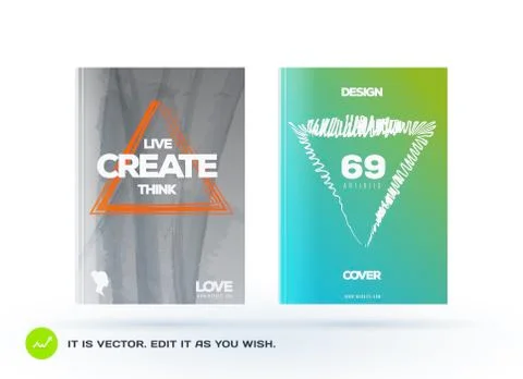 Set of abstract design of business vector brochure, template cover Stock-Illustration