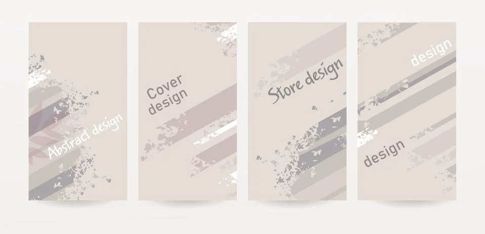 Set of abstract design covers Stock Illustration