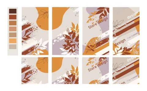 Set of abstract design covers Stock Illustration
