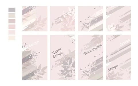Set of abstract design covers Illustrazione stock