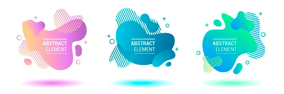 Set of abstract design elements. Buble web template. Stock Illustration