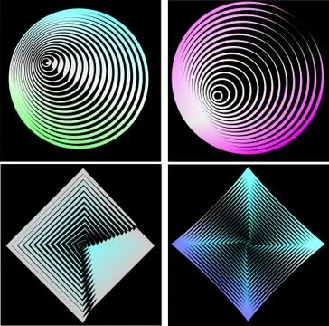 Set of abstract  design elements. Vector illustration Illustrazione stock