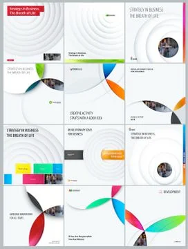 Set. Abstract design of light colourful vector elements for modern background Illustrazione stock