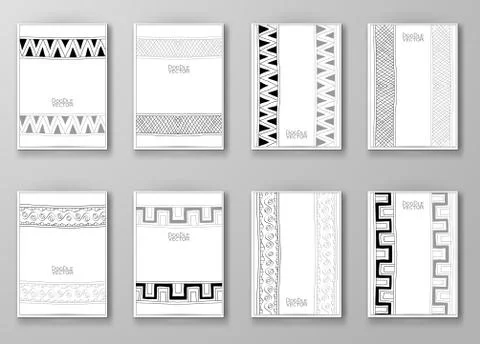 Set of abstract design templates. Stock Illustration