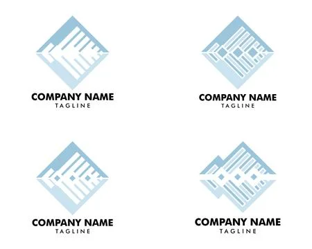 Set of Abstract diamond vector icon logo Stock Illustration