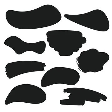 Set of abstract different spots and stripes for design Stock Illustration