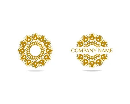 Set of Abstract elegant ornamental logo icon vector design Stock Illustration