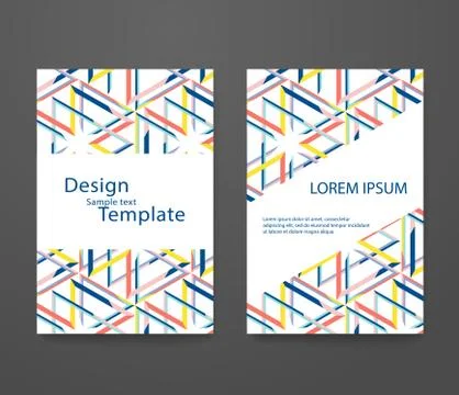 Set of abstract elegant pattern for booklet layout Stock Illustration