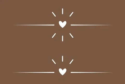 A set of abstract elements for the design of white hearts. Illustrazione stock