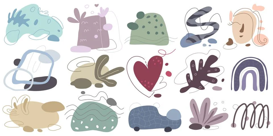 Set Abstract elements (a) Stock-Illustration