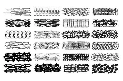 Set of abstract figures, vector illustration Stock Illustration