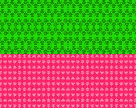 Set of Abstract flower seamless pattern background Stock Illustration