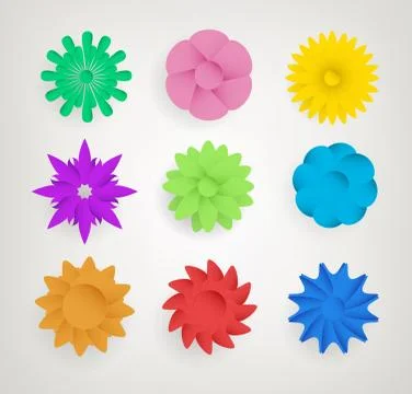 Set Of Abstract Flowers Illustrazione stock