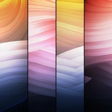 Set of abstract frames Stock Illustration