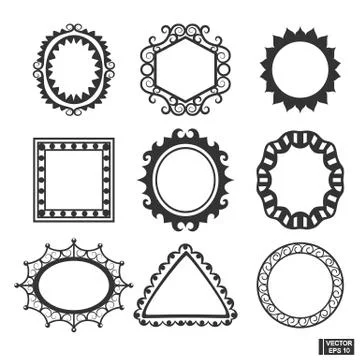 Set of abstract frames Иллюстрация