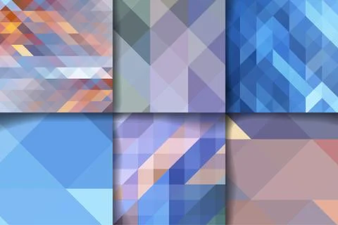 Set of abstract geometric background templates Stock Illustration