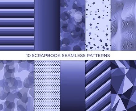 Set of abstract geometric background in trendy 2022 very peri color. Trendy.. Stock Illustration