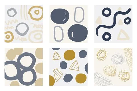 Set of abstract geometric backgrounds. Cover, poster, flyer, card with diff.. Stock Illustration
