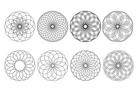 Set of abstract geometric elements Stock Illustration