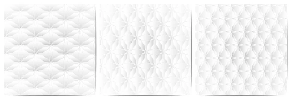 Set of abstract geometric pattern floral design Stock Illustration